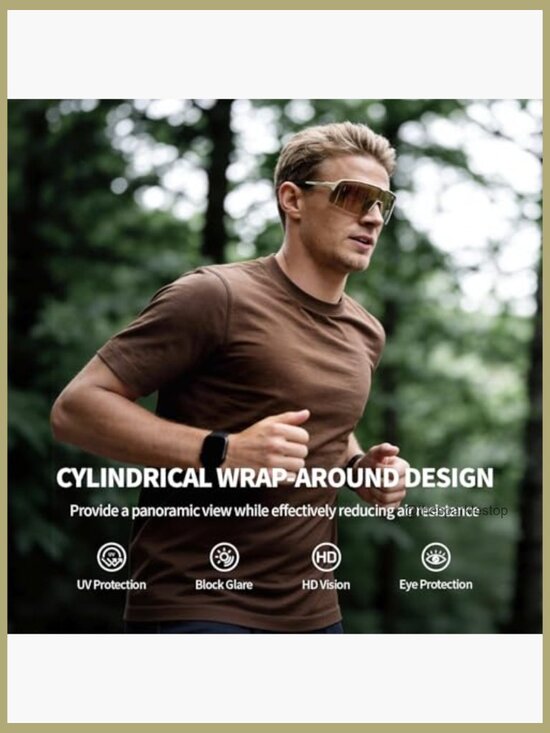 XL 150mm Polarized Sports Sunglasses - UV400 Ultralight TR90 Frame for Running main image 3